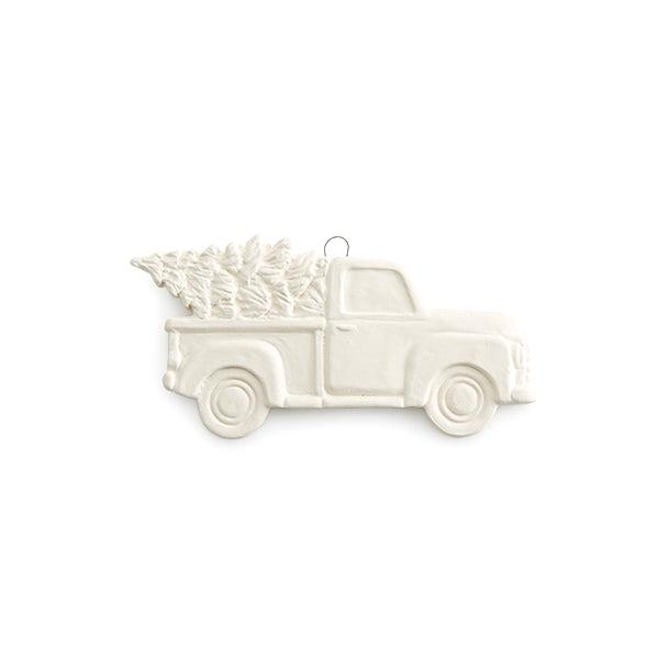 Truck with Tree Flat Ornament 5L x 2.25W