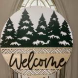 Welcome trees with snow Welcome trees with snow