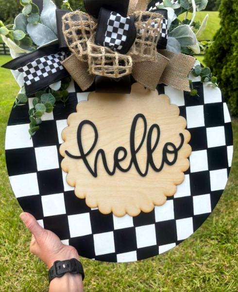 Checkered Hello 